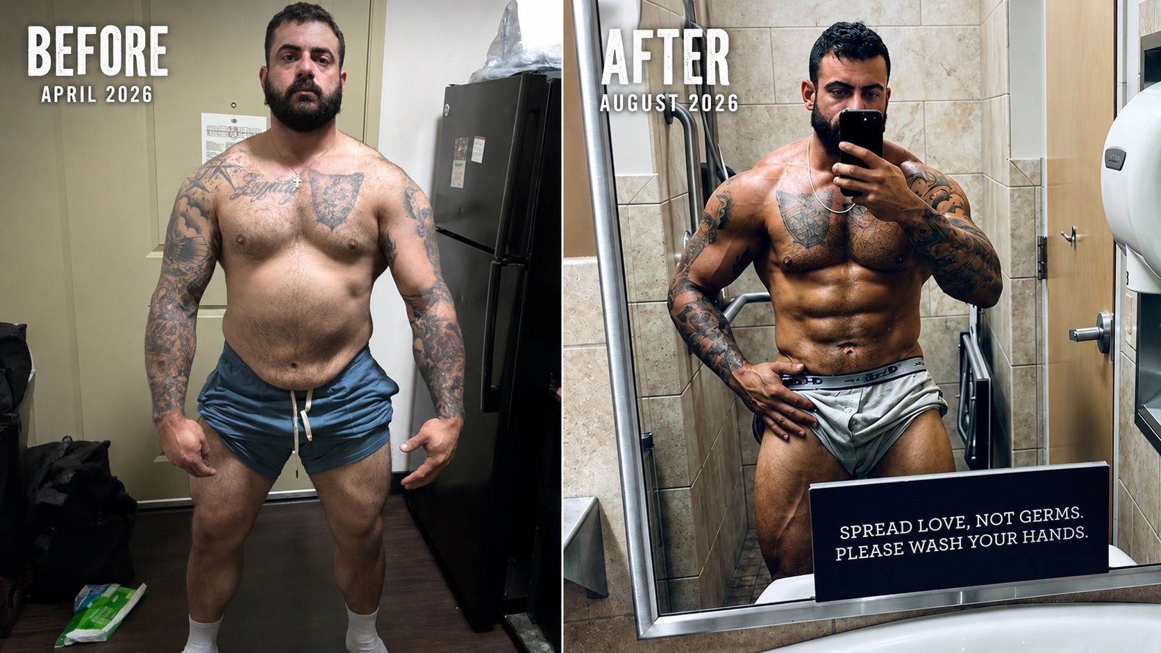 Devin's own transformation: before in April 2026, after in August 2026